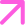 Pink upward diagonal arrow icon on a transparent background.